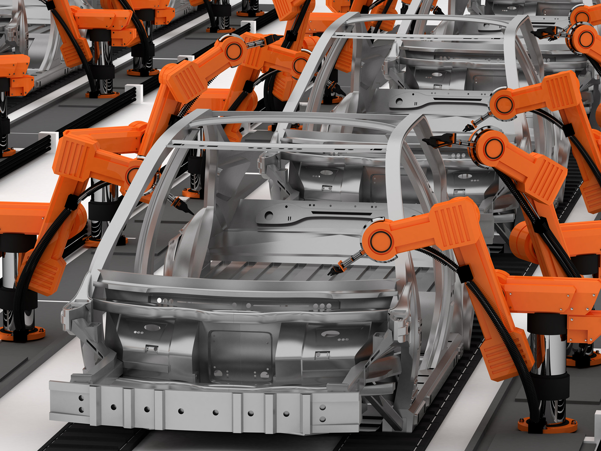 Car in an automatic manufacturing product line