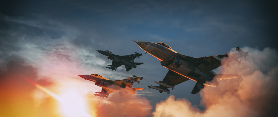 Fighter jets.