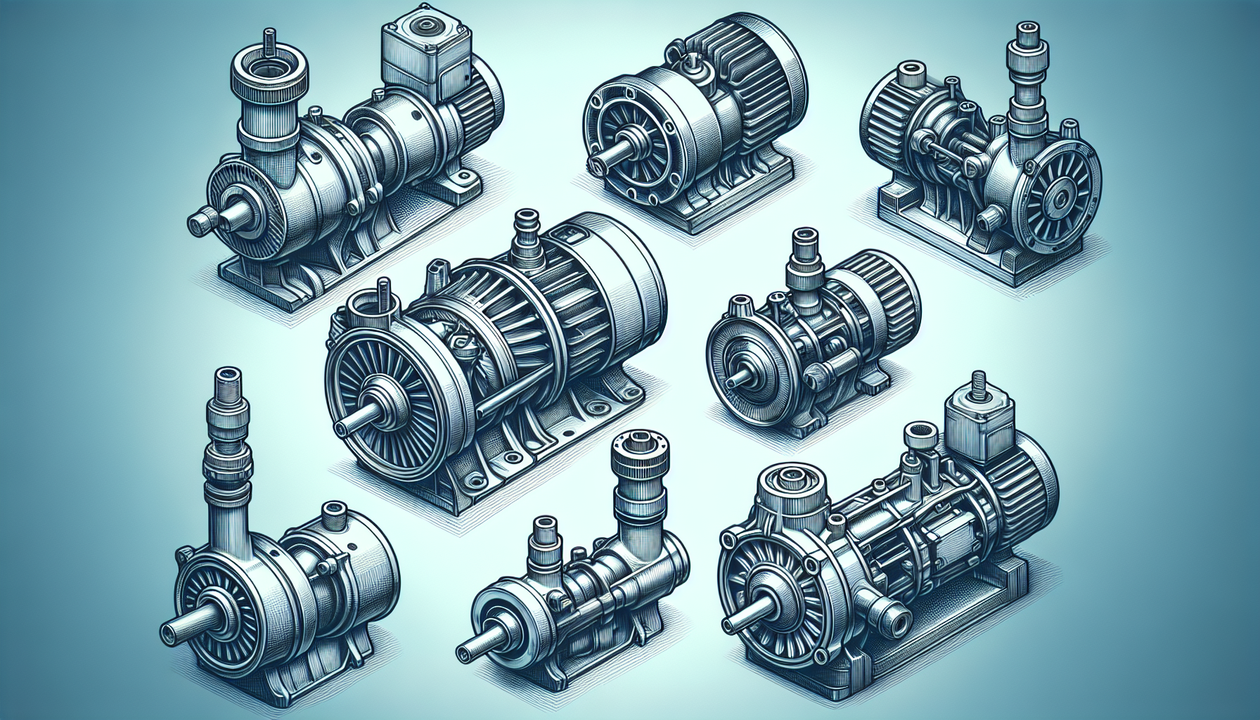 Illustration of single-stage and two-stage rotary vane pump designs