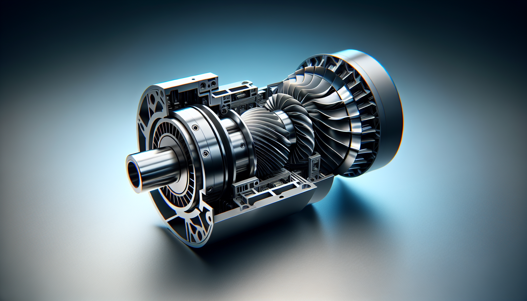 Illustration of rotary vane pump components