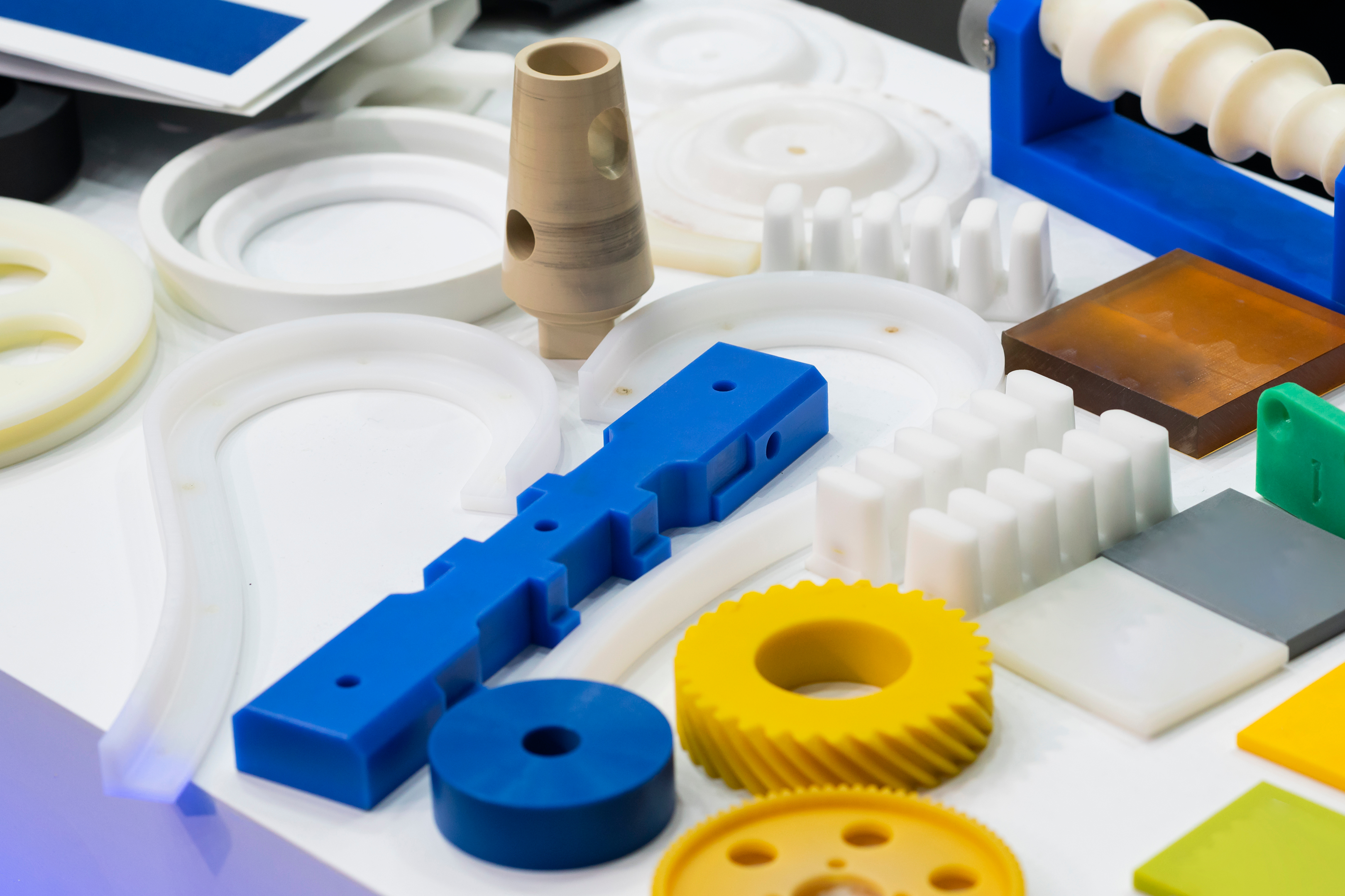 Variety of machined plastic parts