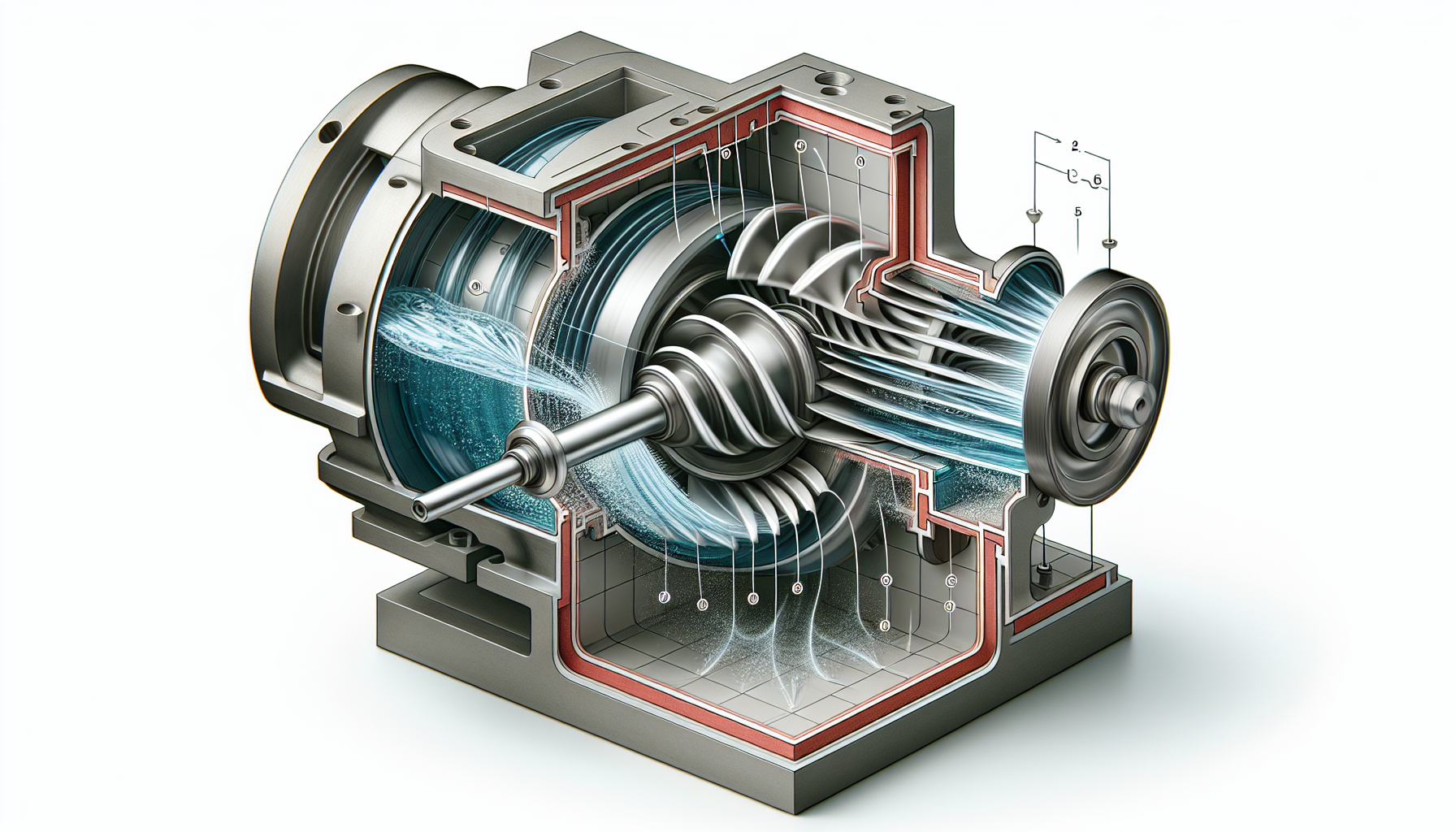 Illustration of positive displacement principle in rotary vane pump